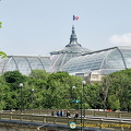 View of the glass barrel-vaulted roof of the Grand Palais and Pont Alexandre III